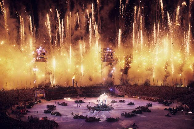 Olympics Opening ceremonies at the 1994 Olympic Winter games, Winterspiele,Spiele, Summer games Lillehammer Norway Copyright: xDuomo PCNx CR0103 092240