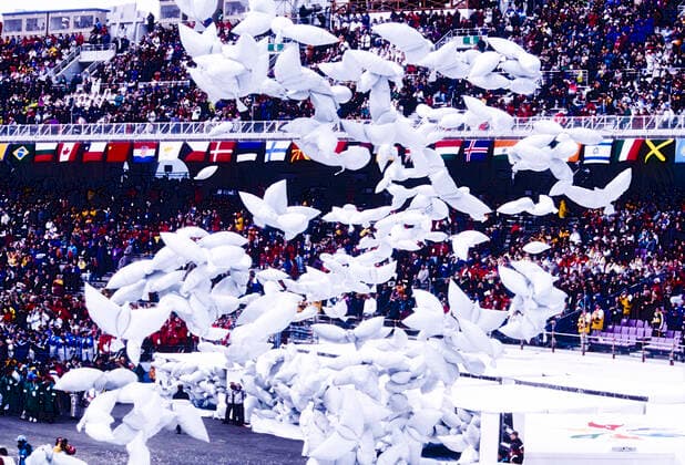 Olympic Opening Ceremonies The Opening ceremonies at the 1998 Olympic Winter games, Winterspiele,Spiele, Summer games Nagano, Japan Nagano Japan Copyright: xPaulxJxSutton DUOMO PCNx CR0701 106026