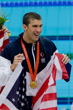 Olympics Michael Phelps gained his record breaking eight gold medal in one Olympics for the Men s 4x100 medley relay in the swimming competition at the 2008 Olympic Summer Games, Beijing, China. Beijing National Aquatics Center China Copyright: xPaulxJxSutton PCNx OL0817-11690