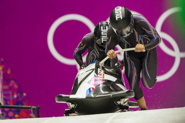 Olympics Sochi 2014 Elana Meyers and Lauryn Williams USA-1 competing in the Women s Bobsleigh at the Olympic Winter games, Winterspiele,Spiele, Summer games Sochi 2014 Sochi Russia Copyright: xDrewxRuiz PCNx OL1498-180798