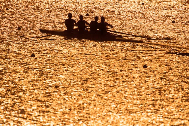 Rowing Silhouette of men s fours rowing team in action. Atlanta Georgia USA Copyright: xDUOMO PCNx RW02D2 106010