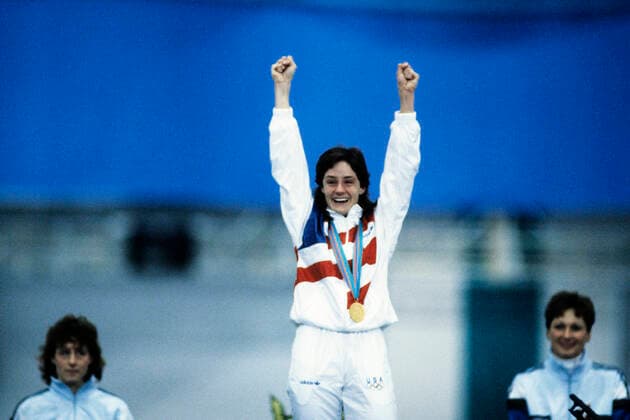 Speedskating Bonnie Blair USA gold medal winner in the 500m at the 1988 Olympic Winter games, Winterspiele,Spiele, Summer games Copyright: xStevenxExSutton DUOMO PCNx SS0102 002312