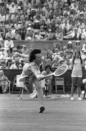Tennis Billie Jean King (USA) competing at the 1974 US Open Tennis Championships where she defeated Evonne Goolagong (AUS) for the singles title. New York Forest Hills NY USA Copyright: xStevenxE.xSutton DUOMO PCNx TN0302 107356