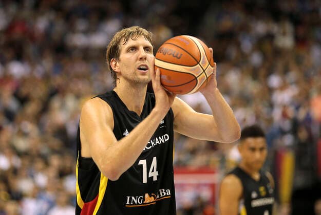 Foto : Dirk Nowitzki ( GER ) Basketball EM in Berlin , am So. 06.09.2015 Länderspiel Deutschland - Serbien