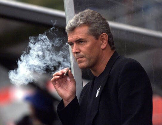 SV Stuttgarter Kickers-Waldhof Mannheim 2:2 Trainer Uwe Rapolder 30.9.2000 Foto Herbert Rudel