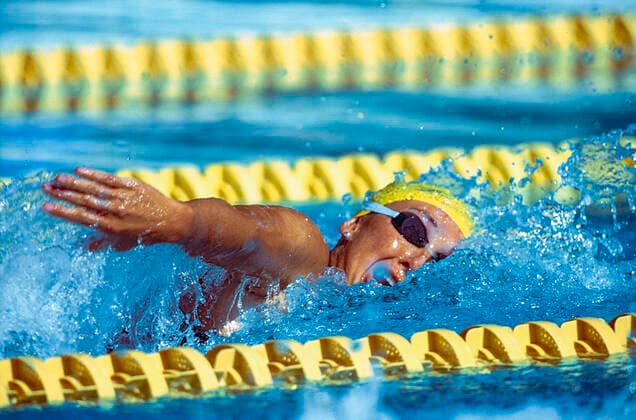 Swimming Amy Van Dyken Amy Van Dyken (USA) competing at the 2000 Santa Clara Invitational Copyright: xStevenxExxSutton DUOMO PCNx SW1302_106014