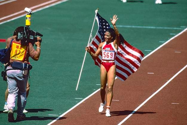 Florence Griffith Joyner competing at the 1988 Olympic Summer Games Florence Griffith Joyner competing at the 1988 Olympic Summer Games Seoul South Korea Copyright: xStevenxExSutton DUOMO PCNx TF1202_012095_88_OLY