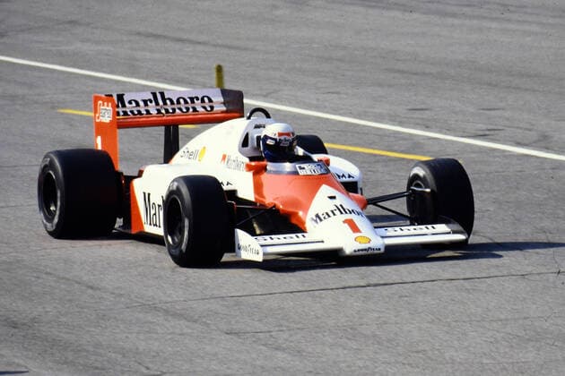 F1 MONZA Grand Prix 1986, Mclaren Mc Laren MP4 2, ALAIN PROST F1 AUTOMOBILISMO GRAN PREMIO DI MONZA 1986