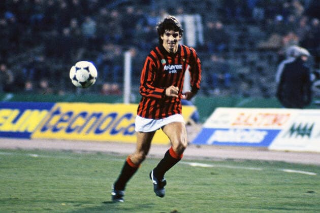 PAOLO ROSSI, AC Milan, UEFA Cup, Lokomotive Leipzig vs Milan 3-1, Leipzig COPPA UEFA 1985-86 LOKOMOTIVE LIPSIA-MILAN 3-1