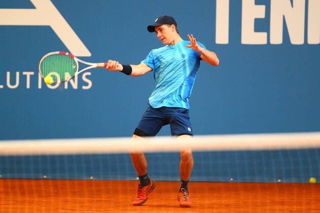 Florian Broska bei der Tennis Exhibition Serie in Hoehr-Grenzhausen Tennis Exhibition Series in Hoehr-Grenzhausen Hoehr-Grenzhausen Copyright: xEibner-Pressefotox