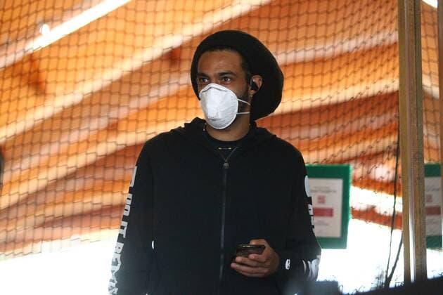 Dustin Brown mit Mundschutz bei der Tennis Exhibition Serie in Hoehr-Grenzhausen Tennis Exhibition Serie in Hoehr-Grenzhausen Tennis Exhibition Series in Hoehr-Grenzhausen Hoehr-Grenzhausen Copyright: xEibner-Pressefotox