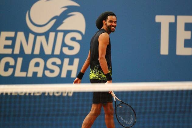 Dustin Brown bei der Tennis Exhibition Serie in Hoehr-Grenzhausen Tennis Exhibition Serie in Hoehr-Grenzhausen Tennis Exhibition Series in Hoehr-Grenzhausen Hoehr-Grenzhausen Copyright: xEibner-Pressefotox