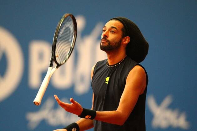 Dustin Brown bei der Tennis Exhibition Serie in Hoehr-Grenzhausen Tennis Exhibition Serie in Hoehr-Grenzhausen Tennis Exhibition Series in Hoehr-Grenzhausen Hoehr-Grenzhausen Copyright: xEibner-Pressefotox