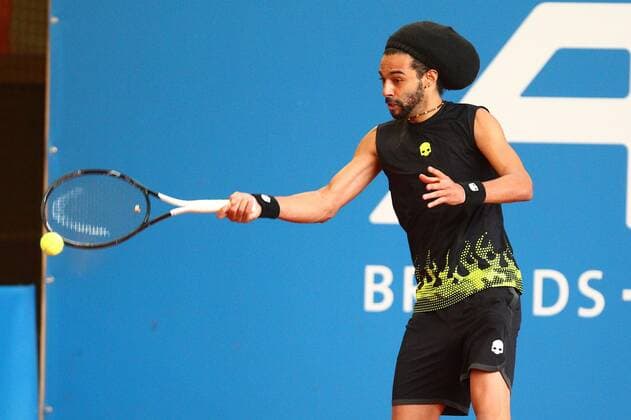 Dustin Brown bei der Tennis Exhibition Serie in Hoehr-Grenzhausen Tennis Exhibition Serie in Hoehr-Grenzhausen Tennis Exhibition Series in Hoehr-Grenzhausen Hoehr-Grenzhausen Copyright: xWeissx Eibner-Pressefotox EP_rws