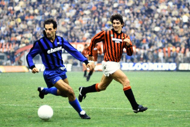 Serie A Championship 1985-86, Milan-Pisa 1-0, PAOLO ROSSI CAMPIONATO SERIE A 1985-86 MILAN-PISA 1-0