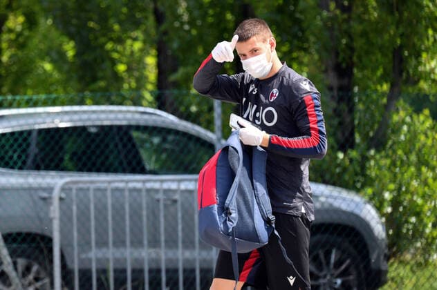 Photo Massimo Paolone LaPresse May 5, 2020 Casteldebole (Bologna), Italy soccer Bologna FC - Italian Football Championship League A TIM 2019 2020 Bologna FC training during the lockdown for Covid-19 - Technical center Niccolo Galli In the pic: Gabriele Corbo (Bologna F.C.)  Copyright: xMassimoxPaolone LaPressex