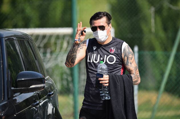Photo Massimo Paolone LaPresse May 5, 2020 Casteldebole (Bologna), Italy soccer Bologna FC - Italian Football Championship League A TIM 2019 2020 Bologna FC training during the lockdown for Covid-19 - Technical center Niccolo Galli In the pic: Federico Santander (Bologna F.C.)  Copyright: xMassimoxPaolone LaPressex