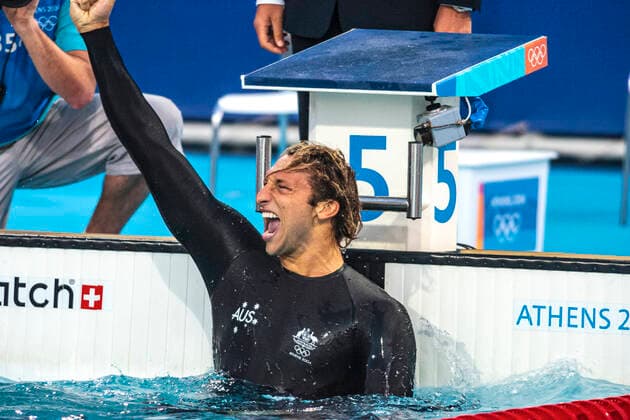 Olympic Summer Games 2004 Ian Thorpe (AUS) wins the gold medal in the Men s 200 metre freestyle final at the 2004 Olympic Summer Games, Athens. Athens Athens Olympic Aquatic Centre Greece Copyright: xPaulxJxSutton PCNx OL0417SW16-35