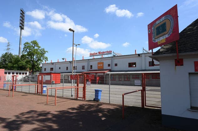 Fußball, Stadiongeschichte Rot-Weiß Oberhausen 13.05.2020, Fussball GER, Regionalliga West, Saison 2019 2020, SC Rot-Weiss Oberhausen, Stadion Niederrhein, Eingangsbereich , Oberhausen Nordrhein-Westfalen Deutschland