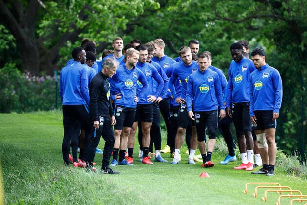 Bilder des Jahres 2020, Sport 05 Mai Sport Themen der Woche KW21 Sport Bilder des Tages Berlin, Sportpark, GER, 1.FBL, Hertha BSC, Saison 2019 2020, Training *** Berlin, Sportpark, GER, 1 FBL, Hertha BSC, season 2019 2020, training