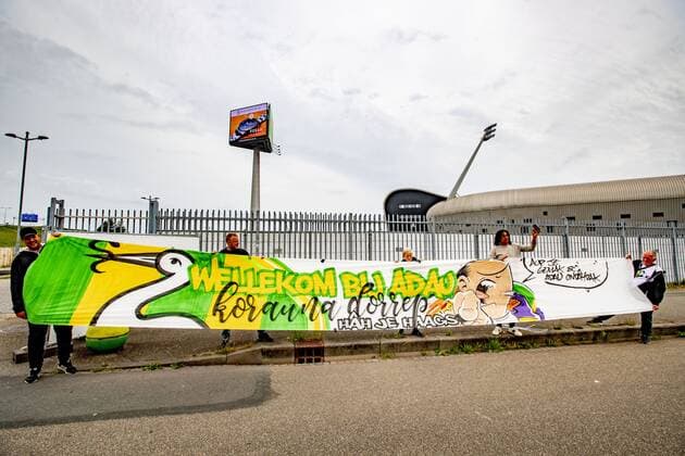 DEN HAAG - Martijn van Rheenen, initiator van DoneerEenDorp. Bij het stadion van ADO Den Haag wordt een corona-zorglocatie voor daklozen opgebouwd. De opvang is een initiatief van de voetbalclub en DoneerEenDorp. ROBIN UTRECHT xVIxANPxSportx xRobinxUtrechtxIVx 410883936