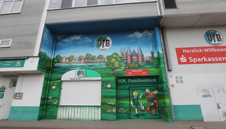 Fußball, Stadiongeschichte VfB Lübeck Impressionen des Stadions Lohmuehle, Heimspielstaette des VfB Luebeck, dem kuenftigen 3. Ligisten ab der Saison 2020 2021