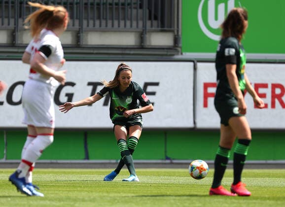 Wolfsburg vs Köln, BL Frauen Wolfsburg, Deutschland 29.05.2020, FUßBALL - VfL Wolfsburg vs 1. FC Köln, Flyeralarm Frauen Bundesliga, Saison 2019 20. Marie-Joelle Wedemayer (VfL Wolfsburg) Wolfsburg