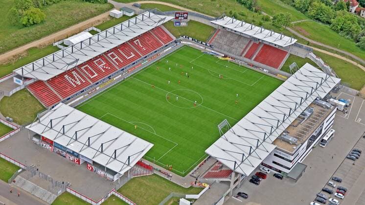 Zwickau Stadion 3. Liga Vorbereitungen Geisterspiel FSV Zwickau vs Hansa Rostock aus der Luft Endstand 2 zu 2 30.05.2020 Zwickau Stadion 3. Liga Vorbereitungen Geisterspiel FSV Zwickau sv Hansa Rostock 29.05.2020 Zwickau Copyright: xKoehlerx Eibner-Pressefotox EP_rkr
