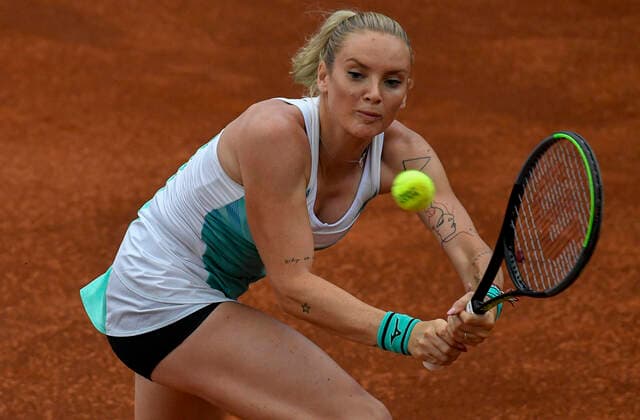 Tenisovy turnaj zen LiveScore Cup, 3. cervna 2020 v Praze. Tereza Martincova v utkani proti Kristyne Pliskove. CTKPhotoP202006030940201 VIS 019