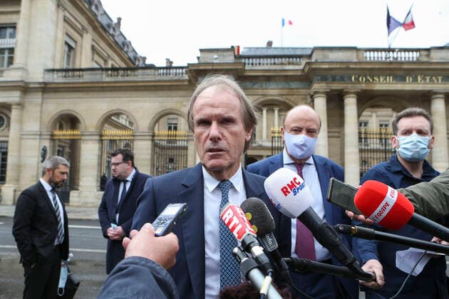 Bernard Joannin (President Amiens SC) FOOTBALL : Audience de refere au Conseil d Etat - Arret du championnat de France de Ligue 1 - 04 06 2020 MichaelBaucher Panoramic 