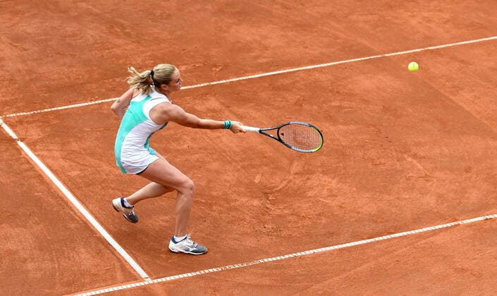 Tenisovy turnaj zen LiveScore Cup, 4. cervna 2020 v Praze. Tereza Martincova v utkani proti Karoline Muchove. CTKPhotoP202006040864301 kru 12