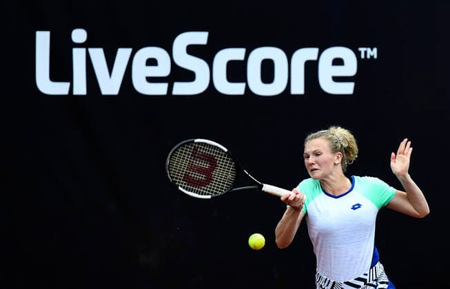 Tenisovy turnaj zen LiveScore Cup, 4. cervna 2020 v Praze. Katerina Siniakova v utkani proti Barbore Strycove. CTKPhotoP202006040961801 kru 14