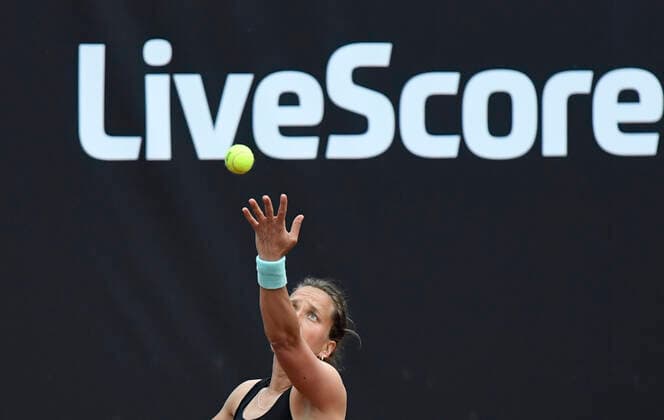 Tenisovy turnaj zen LiveScore Cup, 4. cervna 2020 v Praze. Barbora Strycova v utkani proti Katerine Siniakove. CTKPhotoP202006040979601 kru 18