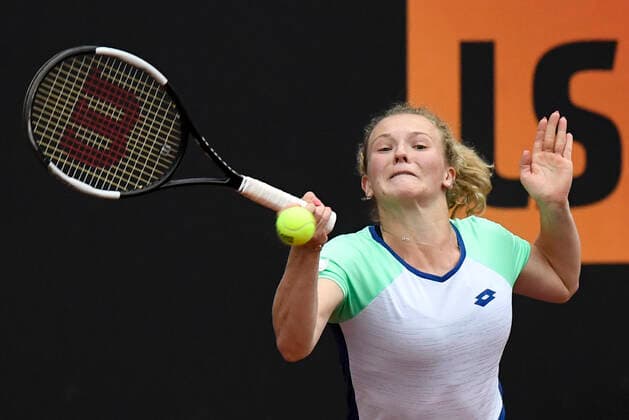 Tenisovy turnaj zen LiveScore Cup, 4. cervna 2020 v Praze. Katerina Siniakova v utkani proti Barbore Stycove. CTKPhotoP202006040982301 kru 20