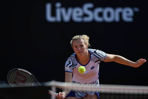 Tenisovy turnaj zen LiveScore Cup, 5. cervna 2020 v Praze. Katerina Siniakova v utkani proti Karoline Pliskove. CTKPhotoP202006050729301 kmt 2
