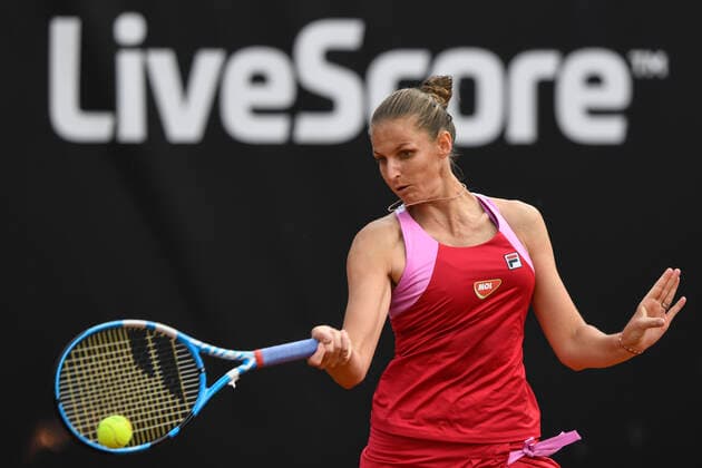 Tenisovy turnaj zen LiveScore Cup, 5. cervna 2020 v Praze. Karolina Pliskova v utkani proti Katerine Siniakove. CTKPhotoP202006050750601 kmt 10