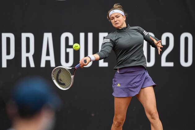 Tenisovy turnaj zen LiveScore Cup, 5. cervna 2020 v Praze. Karolina Muchova v utkani proti Kristyne Pliskove. CTKPhotoP202006050845401 kmt 20