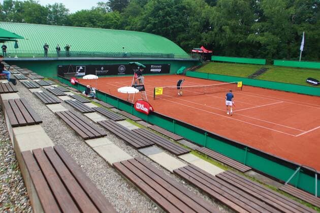 Geisterstimmung beim Spiel Masur-Krawietz Tennis München Großhesselohe Tannenhof Resort German Men’s Series 09.06.2020