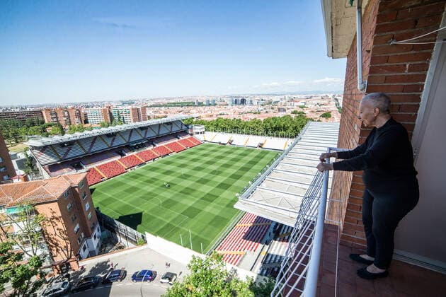 Sport Bilder des Tages June 9, 2020, Madrid, MADRID, SPAIN: The Vallecas stadium is preparing for the resumption of the competition. It will be with a Rayo Vallecano Versus Albacete Balompie, of Day 20, suspended in the 45th minute by offensive chants to Roman Zozulia during the Covid-19 Pandemic. 9 June, 2020 in Madrid, Spain Madrid SPAIN - ZUMAa181 20200609_zaa_a181_011 Copyright: xJoaquinxCorcherox