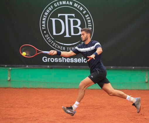 Tobias Simon, Tannenhof Resort German Men s Series, DTB German Pro Series, TC Grosshesselohe, Muenchen. - Tannenhof Resort German Men s Series - - TC Grosshesselohe - Grosshesselohe-Muenchen - Bayern - Germany - 9 June 2020. Copyright: xJuergenxHasenkopfx