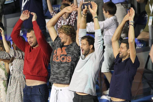 NOVAK DJOKOVIC, GRIGOR DIMITROV, ALEXANDER SASCHA ZVEREV tennis Adria tournament at tennis center Novak,Belgrade 14.06.2020. MarkoxMetlas 
