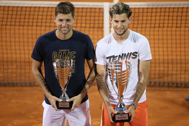 FILIP KRAJINOVIC and DOMINIC THIEM winner tennis Adria tournament at tennis center Novak,Belgrade 14.06.2020. MarkoxMetlas 