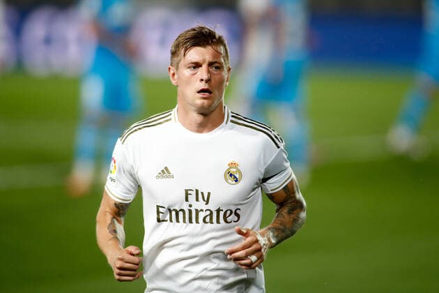June 18, 2020, Valdebebas, MADRID, SPAIN: Toni Kroos of Real Madrid looks on during the spanish league, LaLiga, football match played between Real Madrid and Valencia at Alfredo Di Stefano Stadium on June 18, 2020 in Valdebebas, Madrid, Spain. The Spanish La Liga is restarting following its break caused by the coronavirus Covid-19 pandemic. Valdebebas SPAIN - ZUMAa181 20200618_zaa_a181_026 Copyright: xOscarxJ.xBarrosox