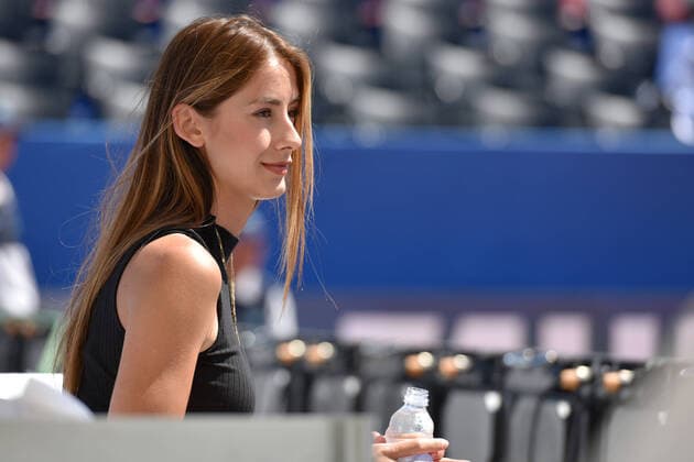 Adria Tour Zverev vs Petrovic - Zadar, Croatia 20.06.2020., Zadar, Croatia - Brenda Patea watching hers boyfriend Alexander Zverev match with Danilo Petrovic during Adria Tour tennis tournament. DinoxStanin PIXSELL