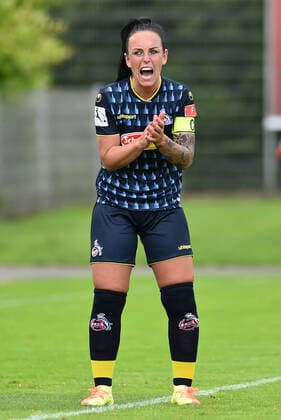 21.06.2020 - Fußball, Frauen Bundesliga, 2019 2020, 21. Spieltag, Bayer 04 Leverkusen - 1. FC Köln: Peggy Nietgen (Köln) DFB REGULATIONS PROHIBIT ANY USE OF PHOTOGRAPHS AS IMAGE SEQUENCES AND OR QUASI-VIDEO. Foto: Noah Wedel Köln Nordrhein-Westfalen Deutschland Jugendfußball-Zentrum Kurtekotten