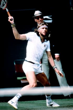 BORG Bjoern SWE gewinnt zum 5.Mal in Wimbledon Maenner Finale 1980 Bjoern Borg - John McEnroe All England Tennis Championships in Wimbledon 1980 am 05 Juli 1980 in Wimbledon