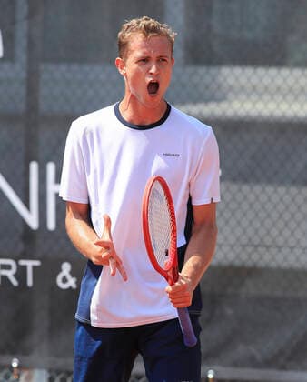 Johannes Haerteis reagiert veraergert,Aerger,enttaeuscht,Enttaeuschung,Emotion, Tannenhof Resort German Men s Series, DTB German Pro Series, TennisBase, Oberhaching-Muenchen. Copyright: xJuergenxHasenkopfx