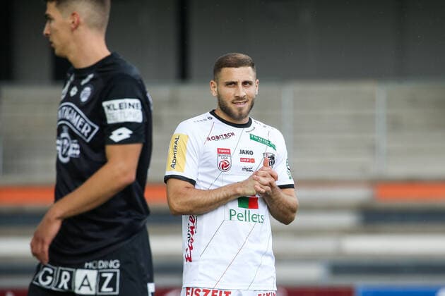 SOCCER - BL, WAC vs Sturm WOLFSBERG,AUSTRIA,24.JUN.20 - SOCCER - tipico Bundesliga, championship group, Wolfsberger AC vs SK Sturm Graz. Image shows Shon Weissman (WAC). GEPAxpictures xDanielxGoetzhaber