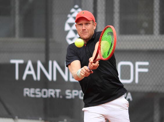 Sport Bilder des Tages Matthias Bachinger, Tannenhof Resort German Men s Series, DTB German Pro Series, TennisBase, Oberhaching-Muenchen. - Tannenhof Resort German Men s Series - - TennisBase - Oberhaching-Muenchen - Bayern - Germany - 25 June 2020. Copyright: xJuergenxHasenkopfx