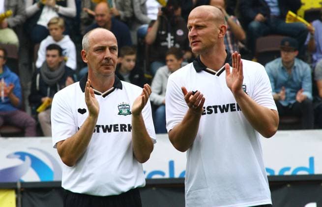 Tag der Legenden, Mario Basler, Carsten Jancker (v.l.)St. Pauli Millerntor Hamburg